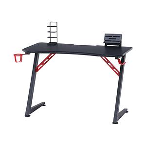 【送料無料】 不二貿易 ゲーミングデスク [W1050ｘD600ｘH700mm] レイズ  レッド ...
