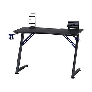 【送料無料】 不二貿易 ゲーミングデスク [W1050ｘD600ｘH700mm] レイズ  ブルー ...