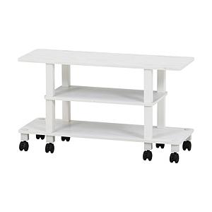 不二貿易 フィット TV台（キャスター付）  オークホワイト 52272