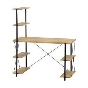 不二貿易 EZBOワイヤーロック片袖デスク OAK NA  オークナチュラル