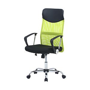 不二貿易 メッシュハイバックチェアー HF-98GR グリーン   90881