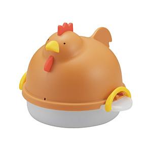 曙産業 レンジでらくチン！ゆでたまご にわとり型 4個用  ブラウン RE-1507