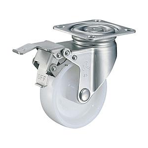 ハンマーキャスターセールス S型　オールステンレス　自在SP付ナイロン車100mm　315SN100...