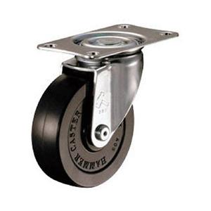 ハンマーキャスターセールス E型　自在　ゴム車85mm　420ER85BAR01