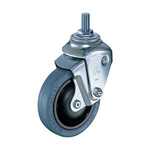 ハンマーキャスターセールス クッションねじ式自在ゴム車100mmM12XP1.75線径2.0　940...