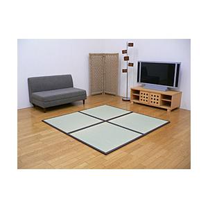 イケヒコ ユニット畳　天竜BR 半畳6枚セット（い草使用／／82×82×1.7cm／連結ジョイント付...