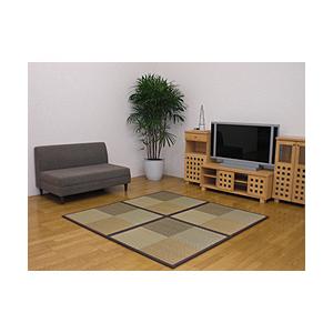 イケヒコ ユニット畳　ニールBR U畳 12枚セット（／82×82×1.7cm／連結ジョイント付き）...