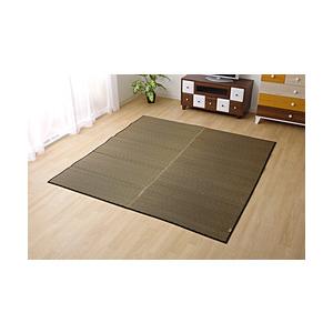 イケヒコ い草ラグカーペット Fソリッド　191X250  ダークブラウン
