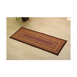 イケヒコ い草マット　FランクスWI 約35×90cm（裏:ウレタン）  ワイン
