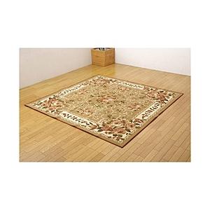 イケヒコ ラグ 撥水キャンベル(200×200cm/ベージュ)  ベージュ