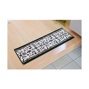 イケヒコ 玄関マット メンデル　30×90cm  グリーン