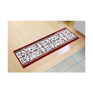 イケヒコ 玄関マット メンデル　30×90cm  ワイン