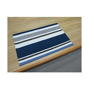 イケヒコ 玄関マット　ラインＢＬ　60×90cm  ブルー
