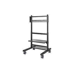 IO DATA(アイオーデータ) モニタースタンド [1画面 /32〜75インチ] 移動式 棚板セッ...