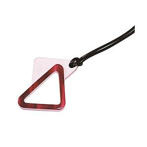 パール ペンダント型ルーペ（三角/レッド）PR-808
