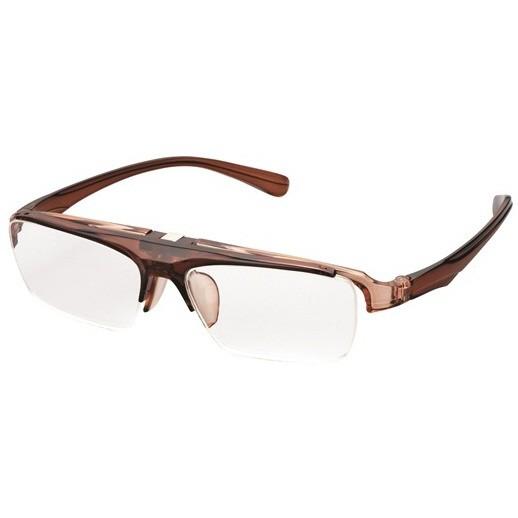 パール ハネ上げ老眼鏡 コスタード LTシリーズ LT-P301-2 CBR（クリアブラウン/度無し...