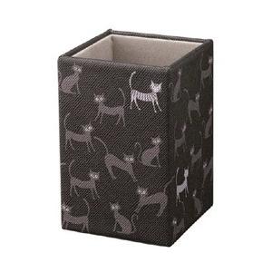 パール ねこ柄（小柄） メガネスタンド（ブラック）BL