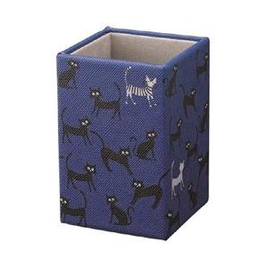 パール ねこ柄（小柄） メガネスタンド（ブルー）BU