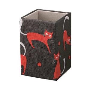 パール ねこ柄（大柄） メガネスタンド（ブラック）BL