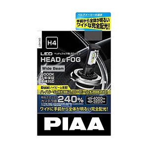 PIAA DC12V LEDヘッド＆フォグ用バルブ　H4　明るさHigh：4000lm Low：32...