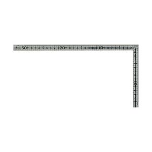 シンワ測定 曲尺小型 溝付ステン30cm×15cm 表裏同目 12130