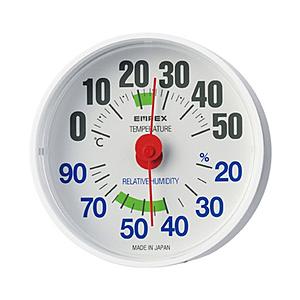 エンペックス 温湿度計 「ルシード」 BC3651（ホワイト）【ビックカメラグループオリジナル】