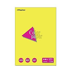 長門屋商店 ナ−３２０５　カラーペーパーCopa(コパ)　中厚口　A4　黄　100枚