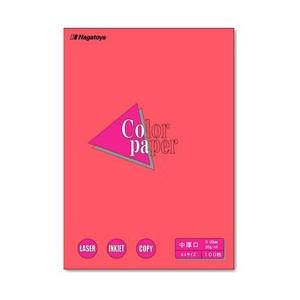 長門屋商店 カラーペーパー 中厚口 アカ （A4サイズ・100枚）　ナ-3234