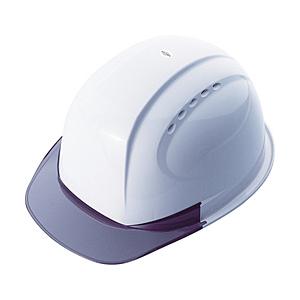 トーヨーセフテイー ひさし透明ヘルメット  白 NO.380F-OT-S