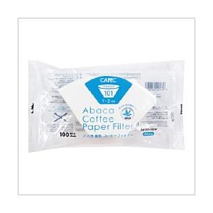 三洋産業 アバカ扇形コーヒーフィルター　101白100枚入り   AB101-100W