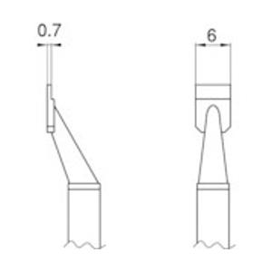 白光 T8-1005 白光 こて先 SOP 6L型2本入り
