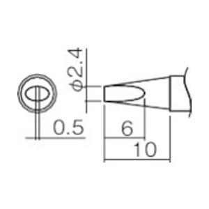 白光 T12-D24Z 白光 こて先 2.4D型(Z)