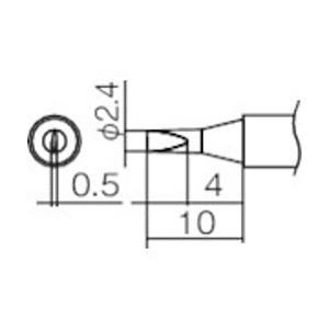 白光 T12-D24 白光 こて先 2.4D型
