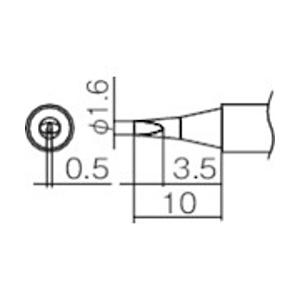 白光 T12-D16 白光 こて先 1.6D型