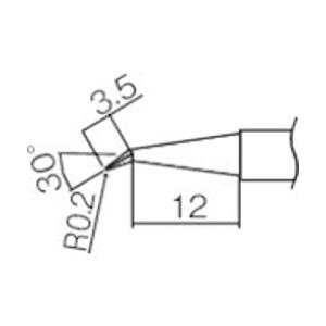 白光 T12-J02 白光 こて先 0.2J型