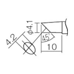 白光 T12-C4Z 白光 こて先 4C型(Z)