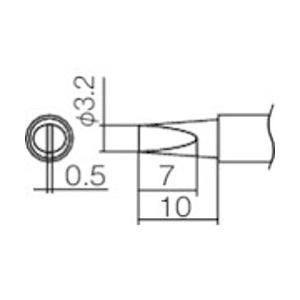 白光 T12-DL32 白光 こて先 3.2DL型