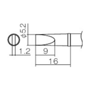 白光 T12-DL52 白光 こて先 5.2DL型