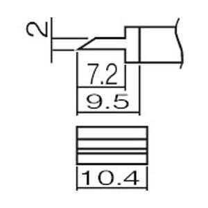 白光 T12-1401 こて先 スパチュラ 10.4 白光