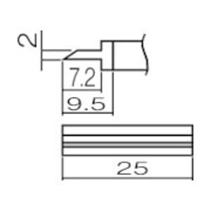 白光 T12-1404 白光 こて先 スパチュラ 25