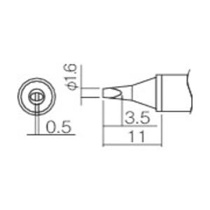 白光 T12-WD16 白光 こて先 1.6WD型