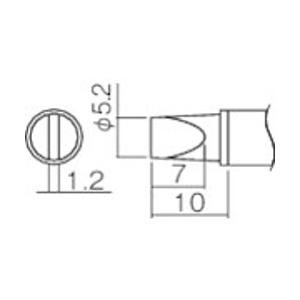 白光 T12-WD52 白光 こて先 5.2WD型