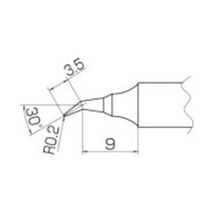 白光 T20-J02 白光 こて先 0.2RSB型