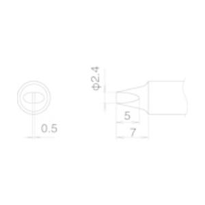 白光 こて先　2.4D型　T22D24