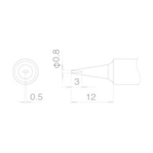 白光 こて先　0.8D型　T22D08