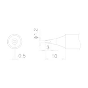 白光 こて先　1.2D型　T22D12