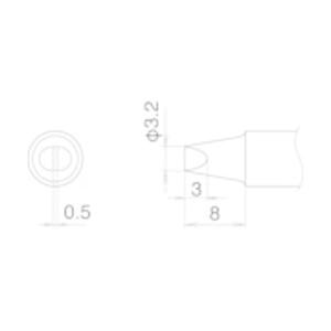 白光 こて先　3.2D型　T22D32