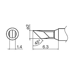 白光 白光　こて先　ＫＵ型   T35-02KU