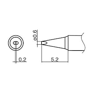 白光 白光　こて先　０．６Ｄ型   T35-03D06