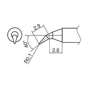 白光 白光　こて先　Ｊ型   T35-03J